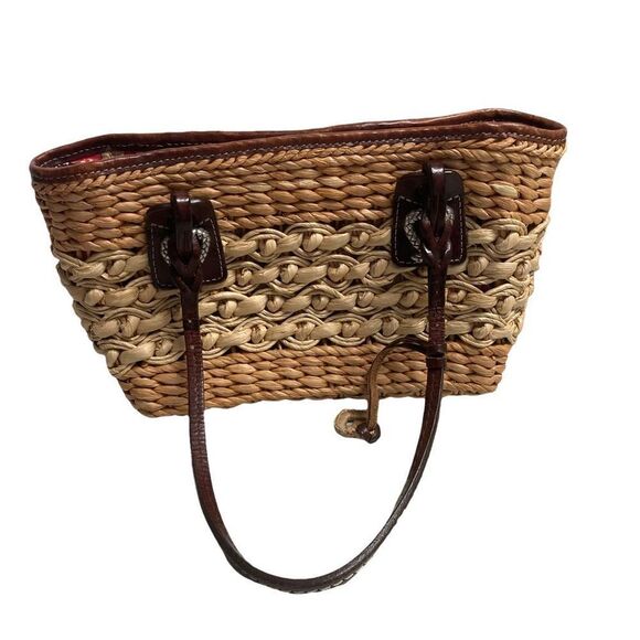 BRIGHTON BASKET WEAVE HANDBAG 7.5X4X12 - Picture 9 of 11